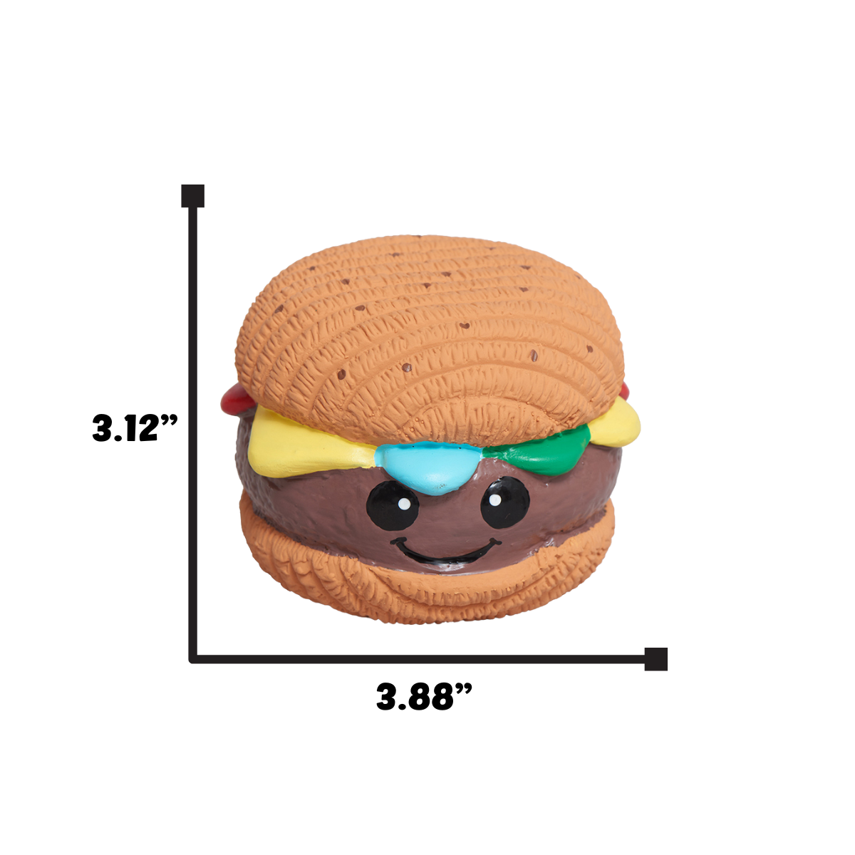 Big Buns Foodies Hamburger Ruff-Tex® Latex Ball Dog Toy